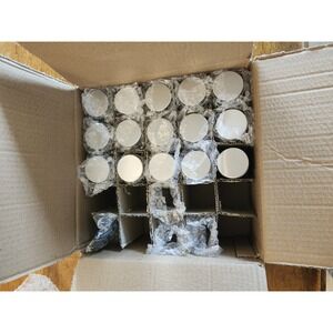 15 Glass Metal Chrome Spice Jars With Labels And Funnel